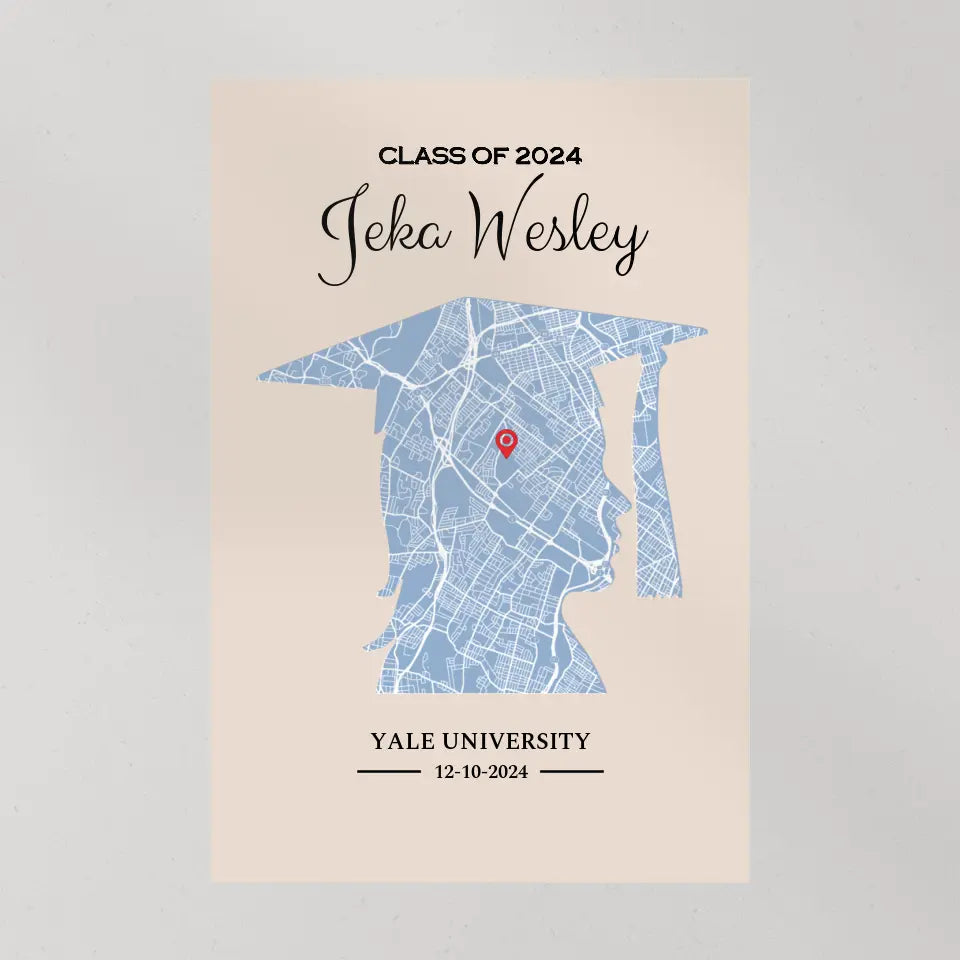 Class Of 2025 Graduated Gift Custom Canvas Poster Gift For College Guy Classmate