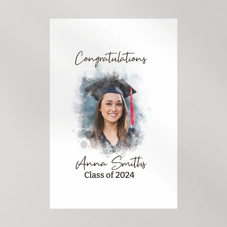 Congratulations 2025 Guest Artwork To Sign - Custom Canvas Poster - Graduation Gifts