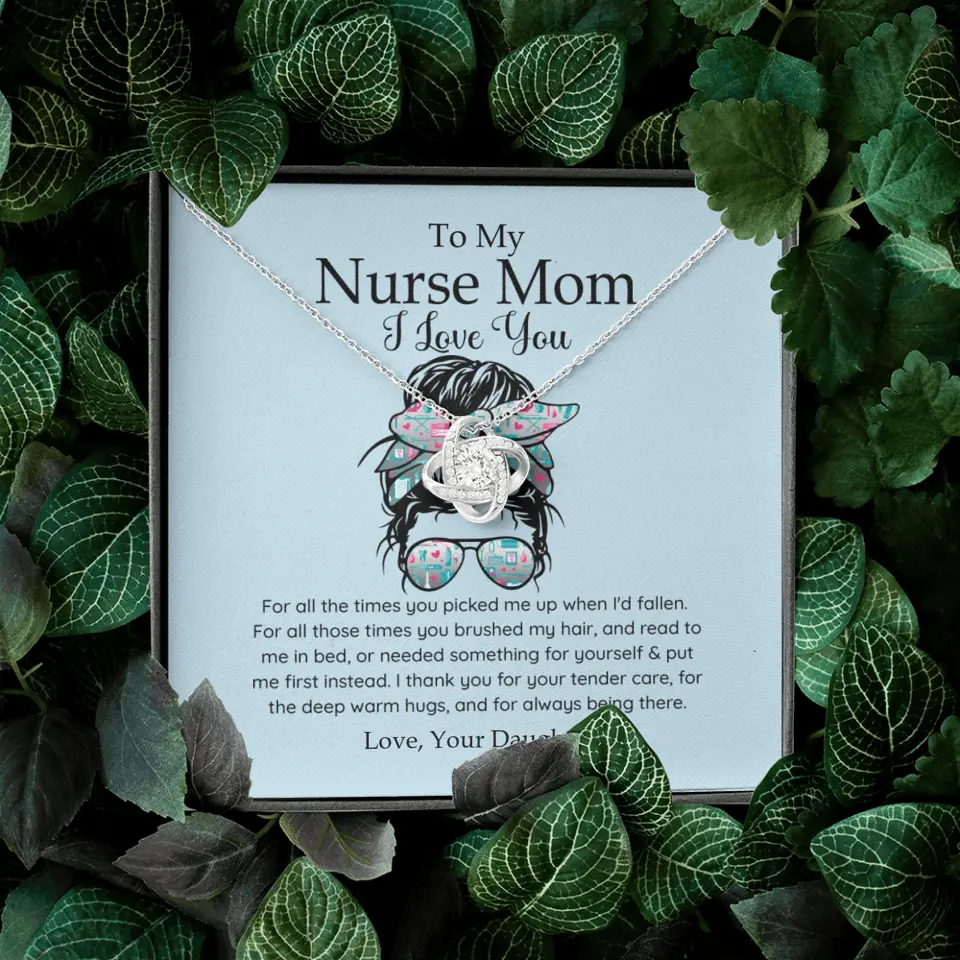 To My Nurse Mom I Love You Personalized Necklace