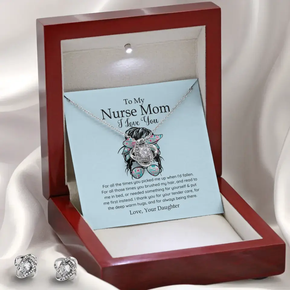To My Nurse Mom I Love You Personalized Necklace
