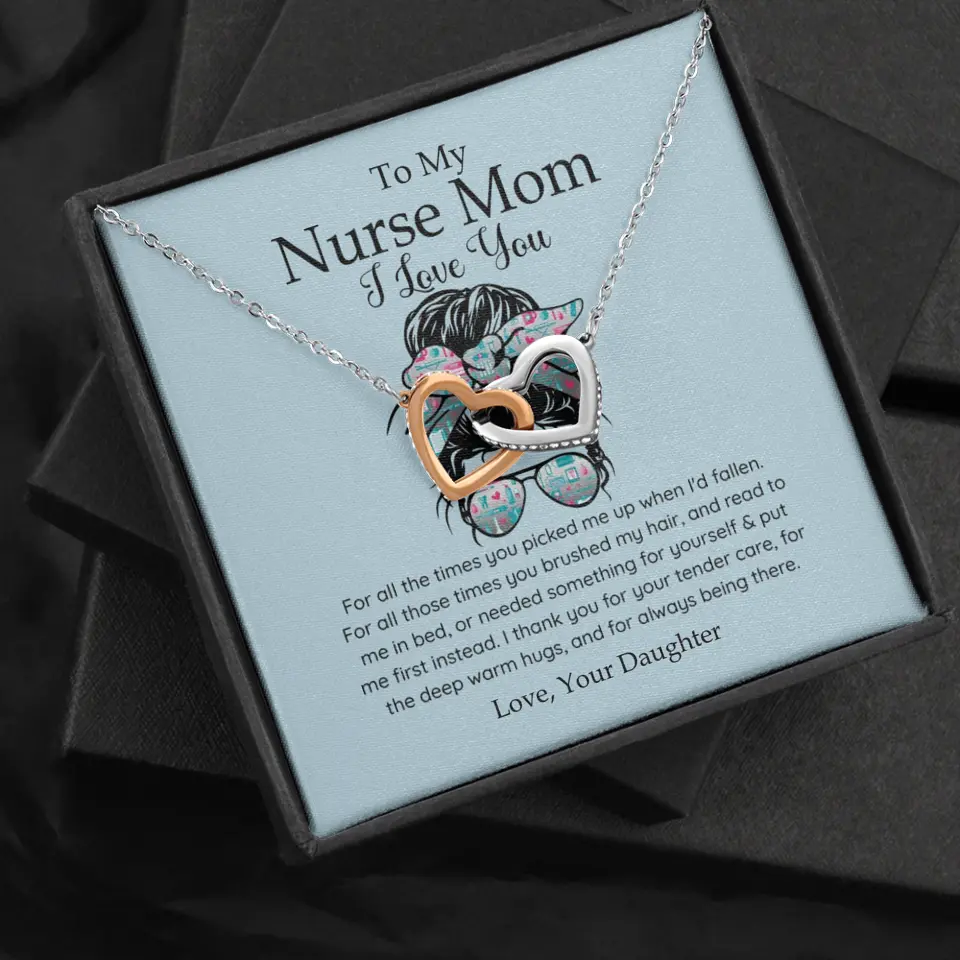 To My Nurse Mom I Love You Personalized Necklace