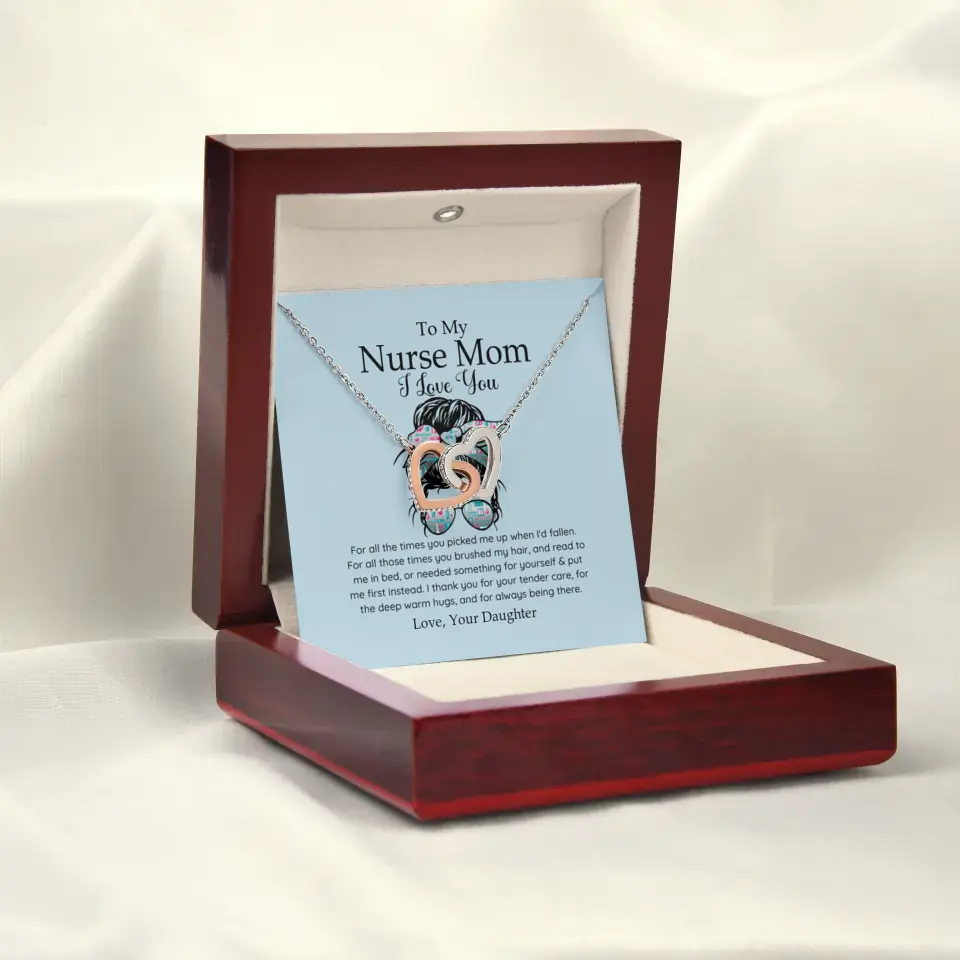 To My Nurse Mom I Love You Personalized Necklace