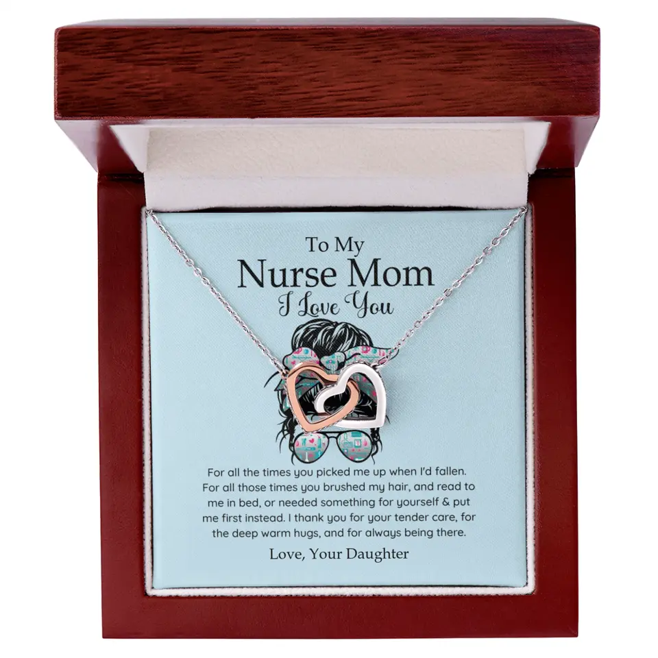 To My Nurse Mom I Love You Personalized Necklace