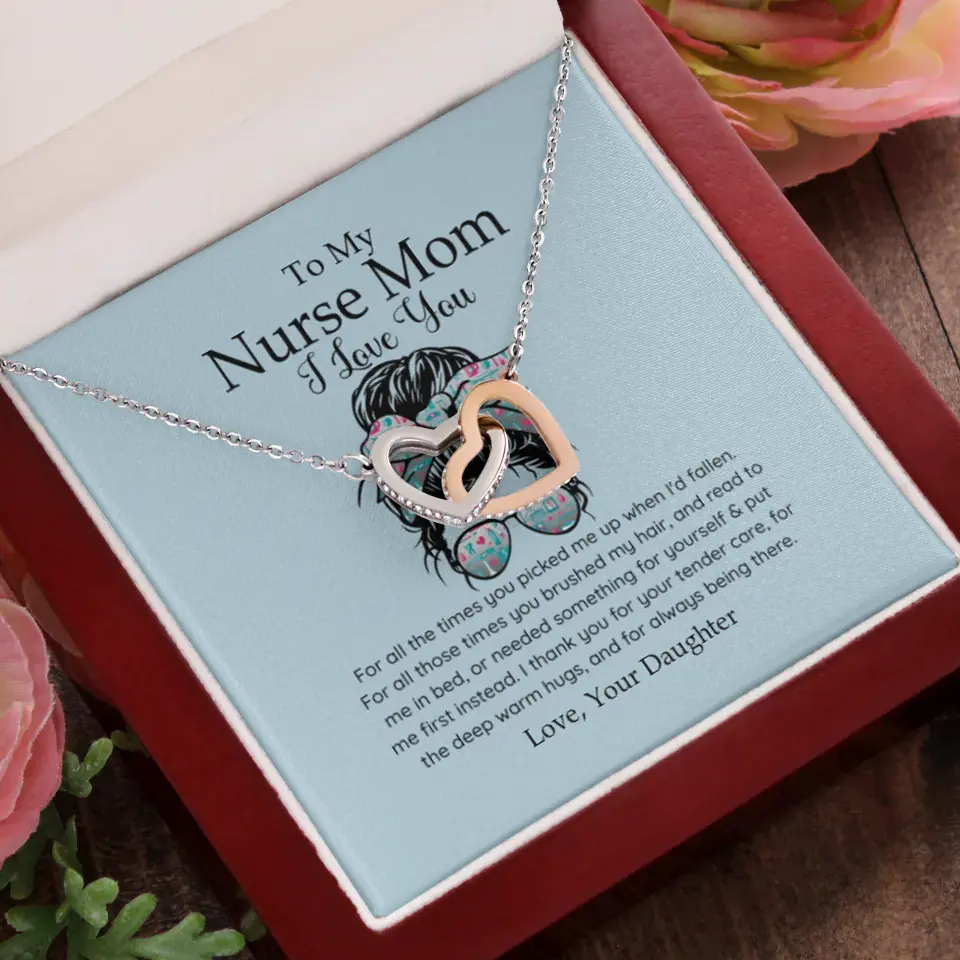 To My Nurse Mom I Love You Personalized Necklace