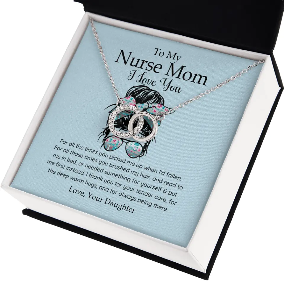 To My Nurse Mom I Love You Personalized Necklace