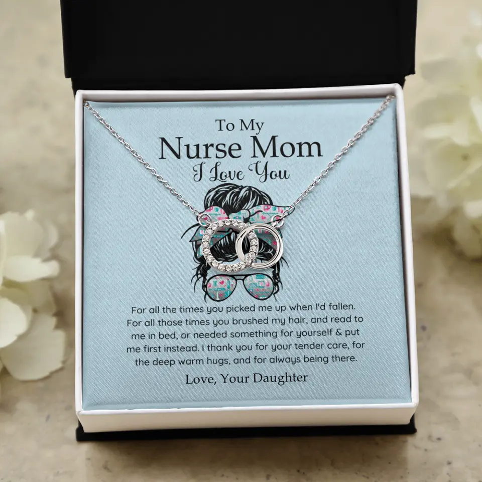 To My Nurse Mom I Love You Personalized Necklace
