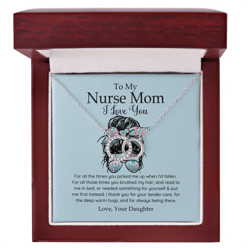 To My Nurse Mom I Love You Personalized Necklace