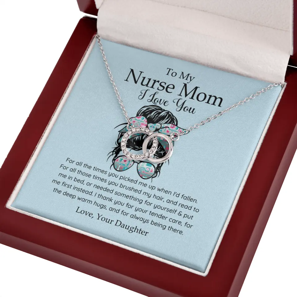 To My Nurse Mom I Love You Personalized Necklace
