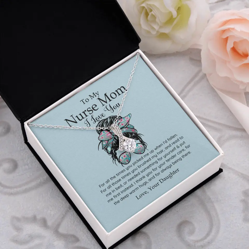 To My Nurse Mom I Love You Personalized Necklace