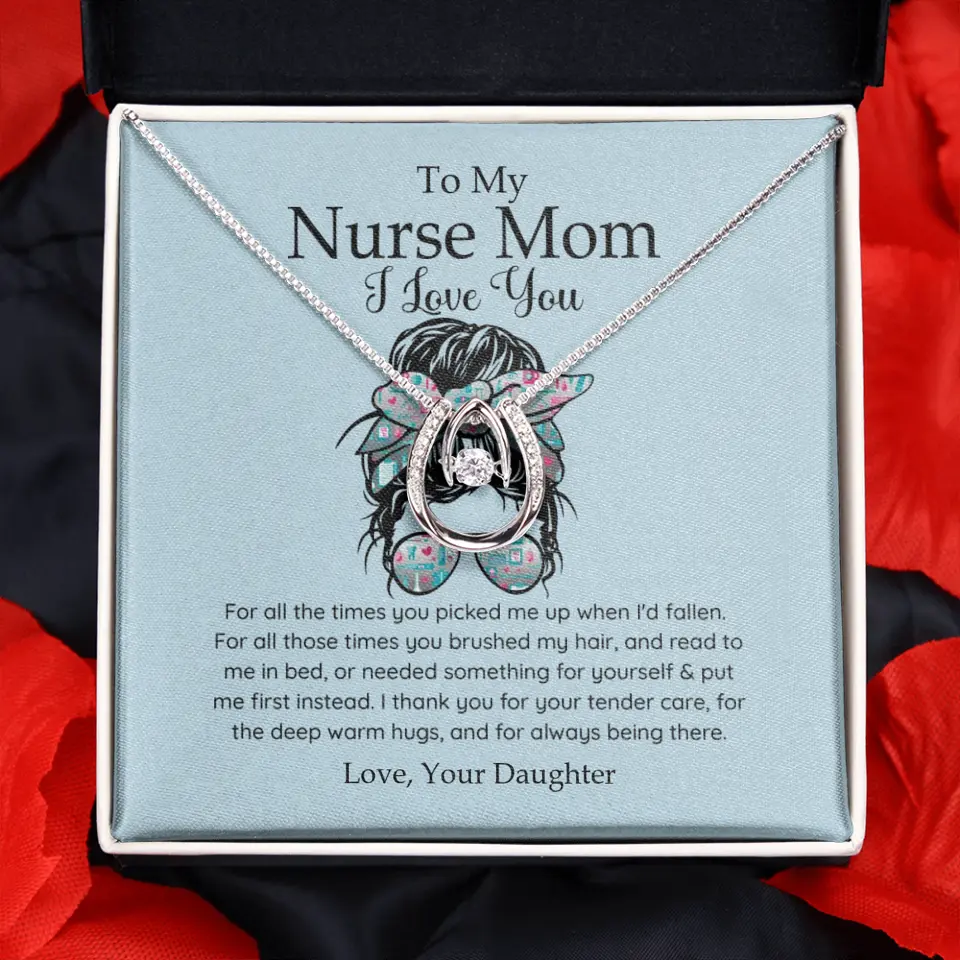 To My Nurse Mom I Love You Personalized Necklace