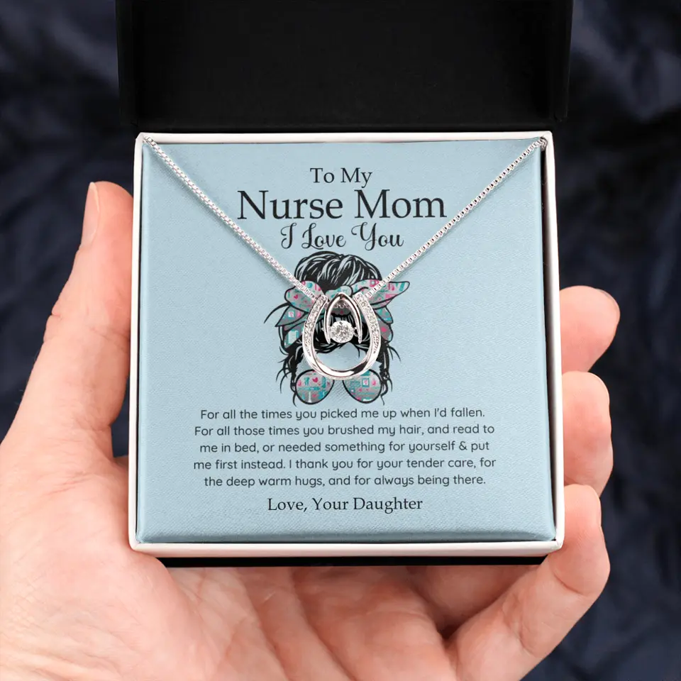 To My Nurse Mom I Love You Personalized Necklace