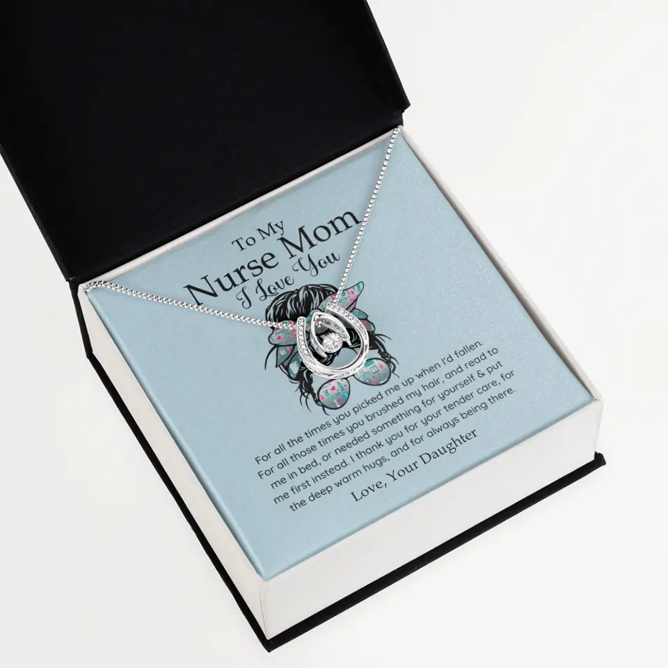 To My Nurse Mom I Love You Personalized Necklace