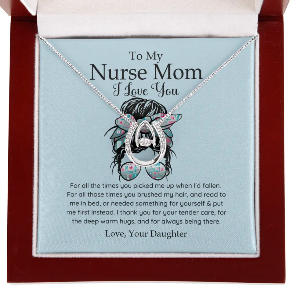 To My Nurse Mom I Love You Personalized Necklace