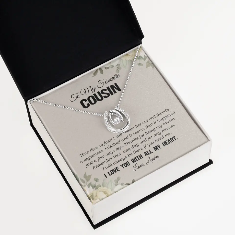 My Favorite Cousin I Love You With All My Heart Silver Jewellery