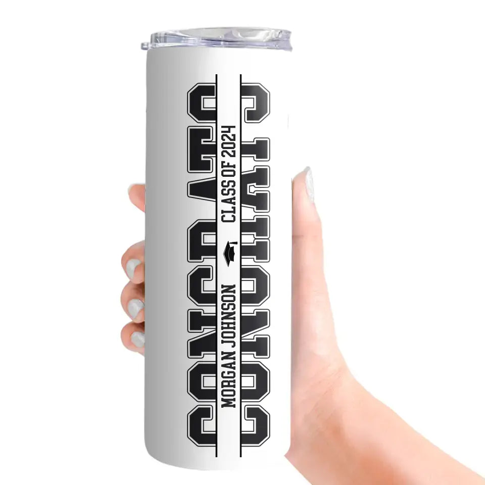 Congrats Class Of 2025 Upload Photo Skinny Tumbler