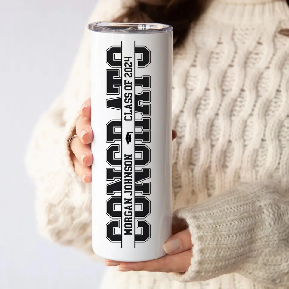 Congrats Class Of 2025 Upload Photo Skinny Tumbler