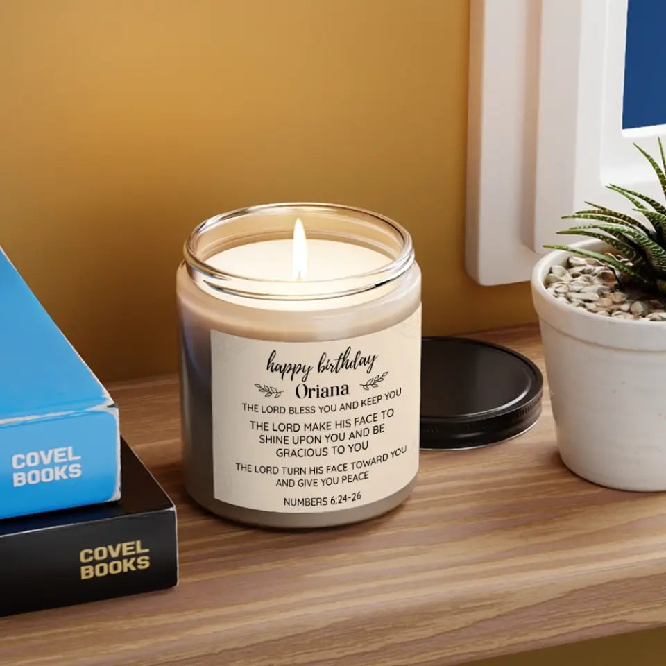 The Lord Bless You And Keep You Happy Birthday Scented Candle