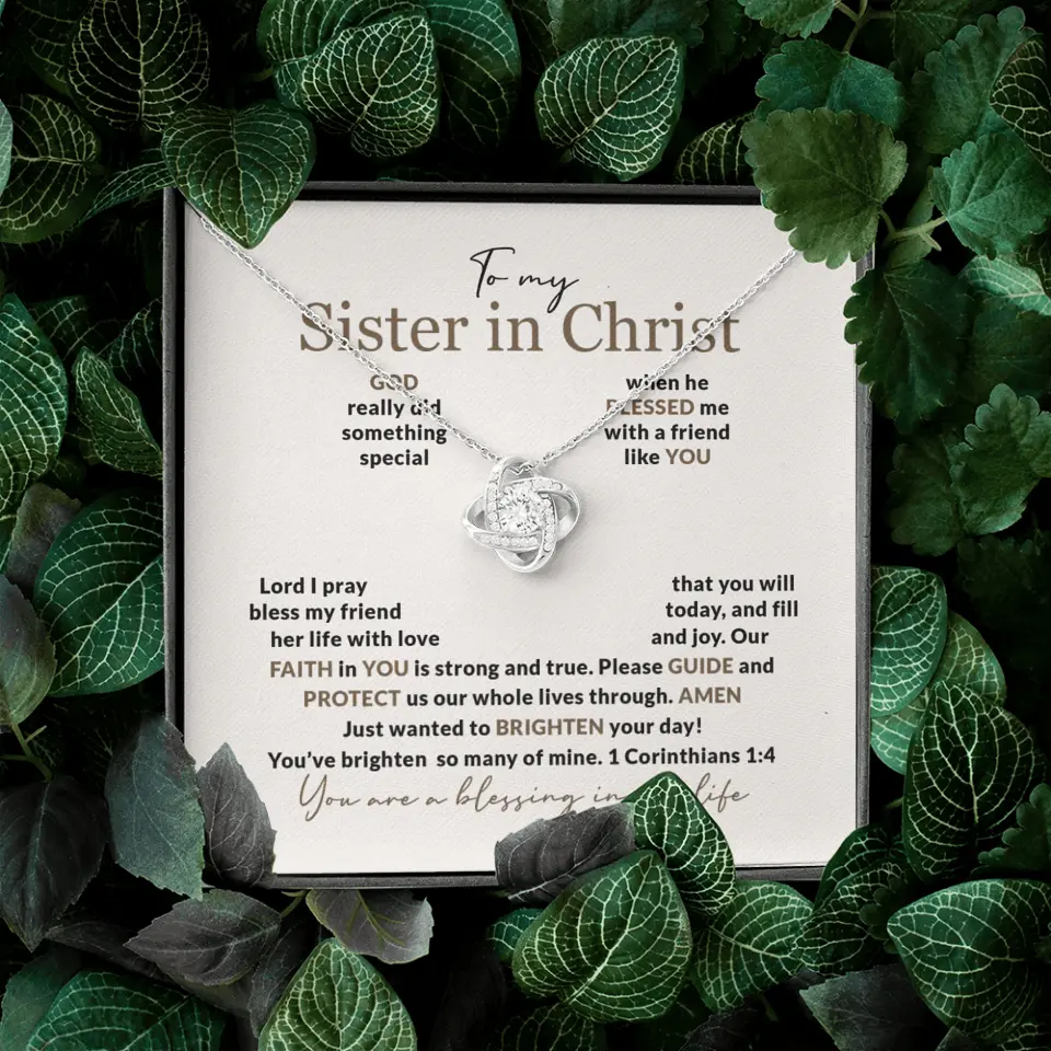 To My Sister In Christ Personalized Silver Jewellery