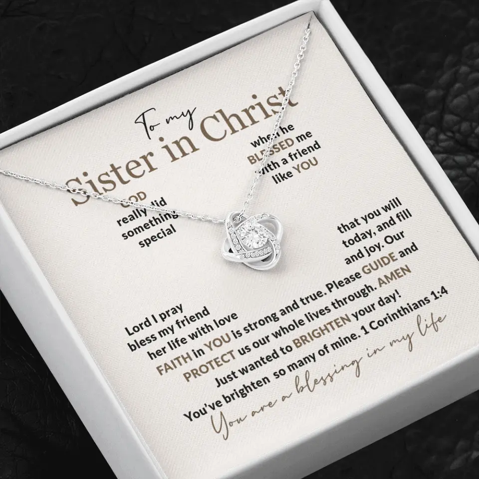 To My Sister In Christ Personalized Silver Jewellery