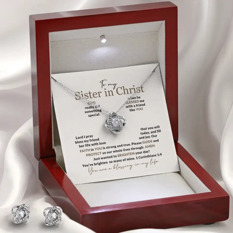 To My Sister In Christ Personalized Silver Jewellery
