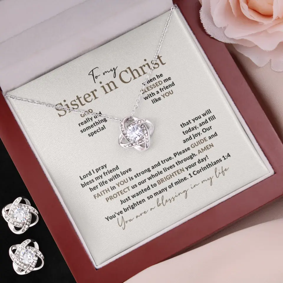 To My Sister In Christ Personalized Silver Jewellery