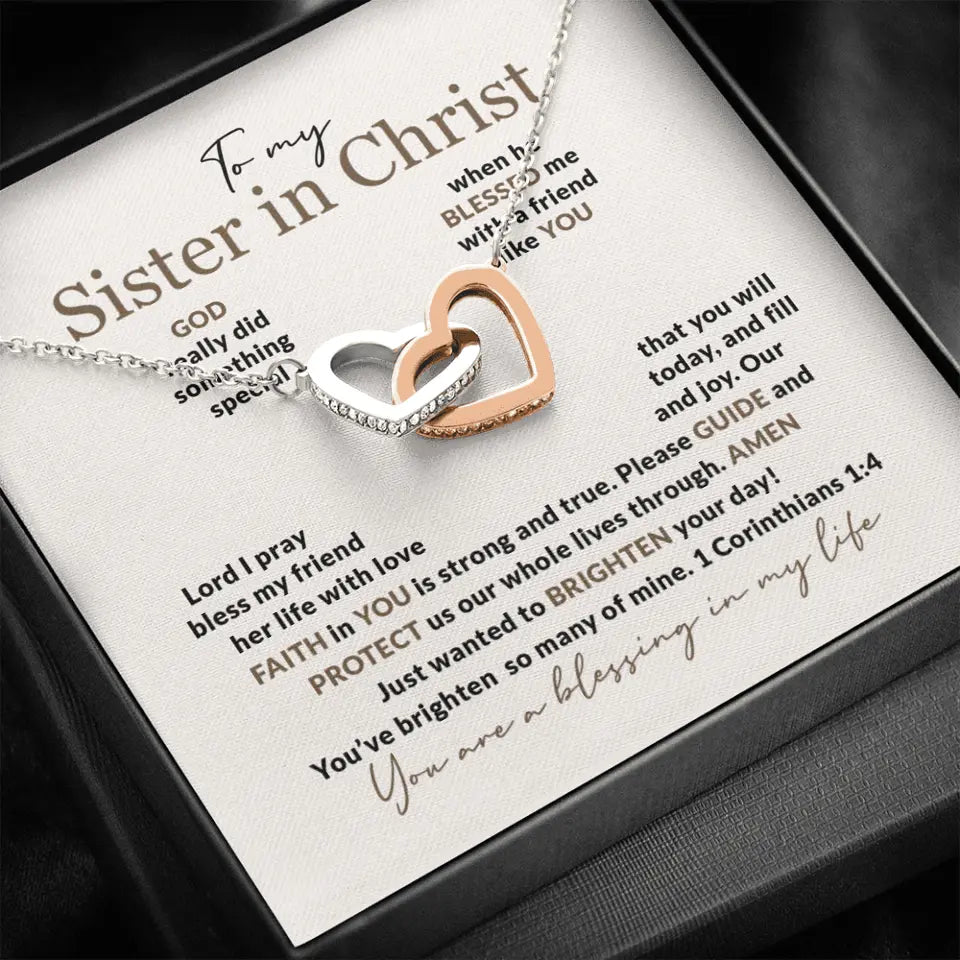To My Sister In Christ Personalized Silver Jewellery