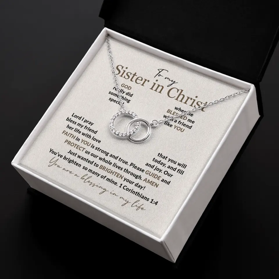 To My Sister In Christ Personalized Silver Jewellery