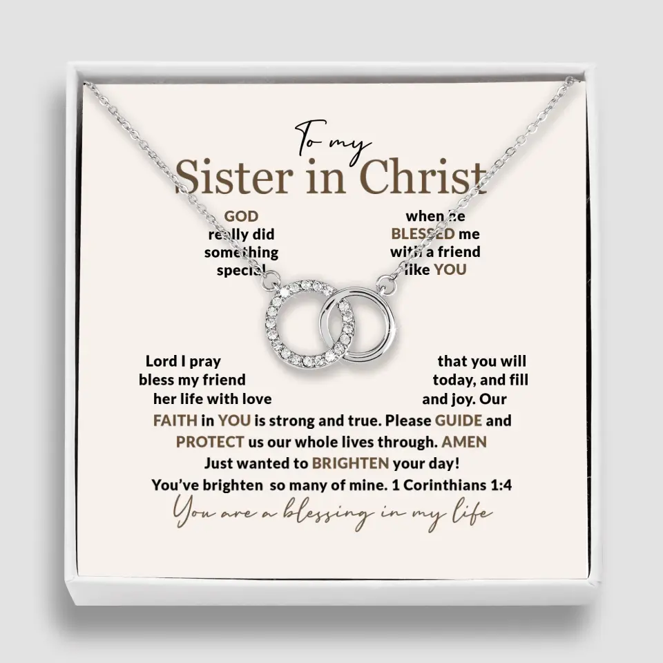 To My Sister In Christ Personalized Silver Jewellery