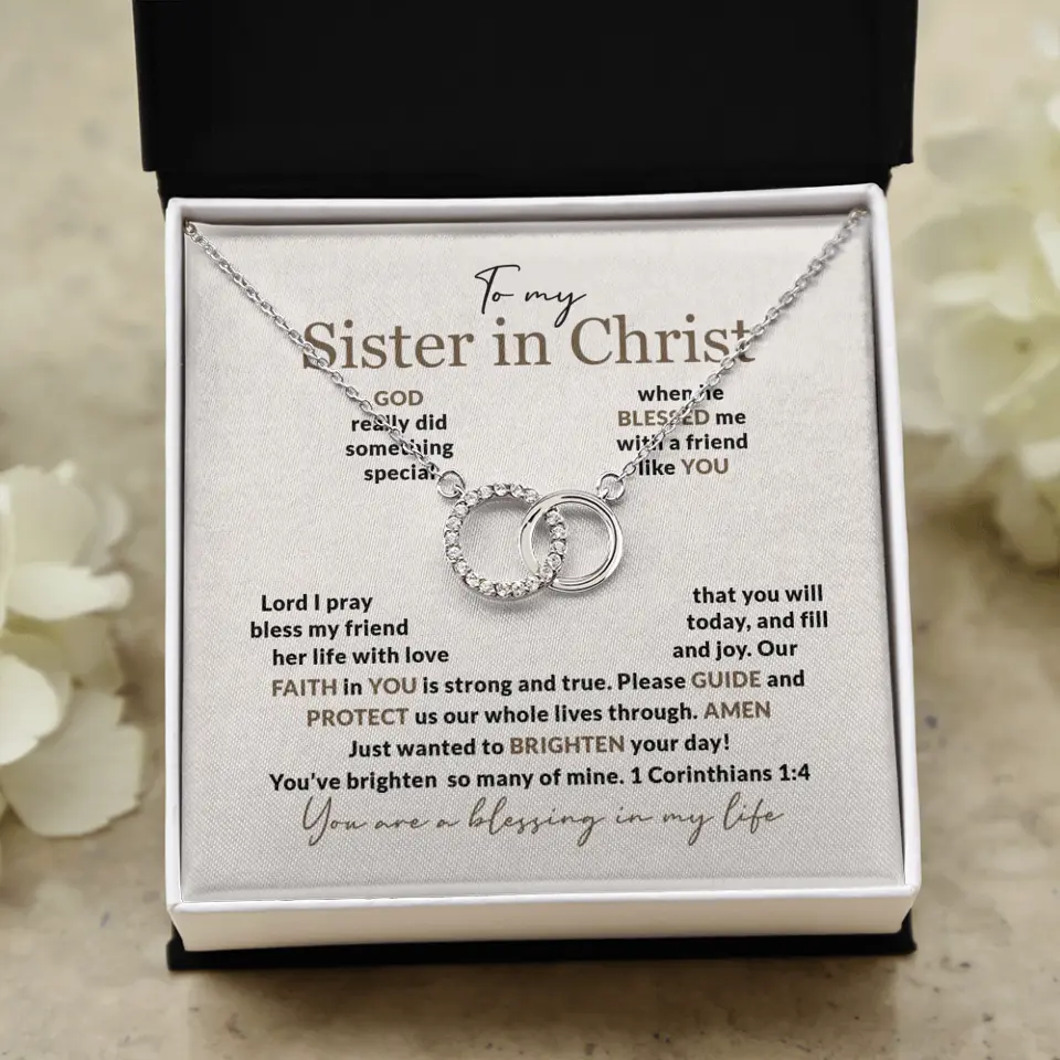 To My Sister In Christ Personalized Silver Jewellery