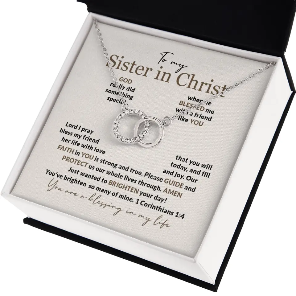 To My Sister In Christ Personalized Silver Jewellery