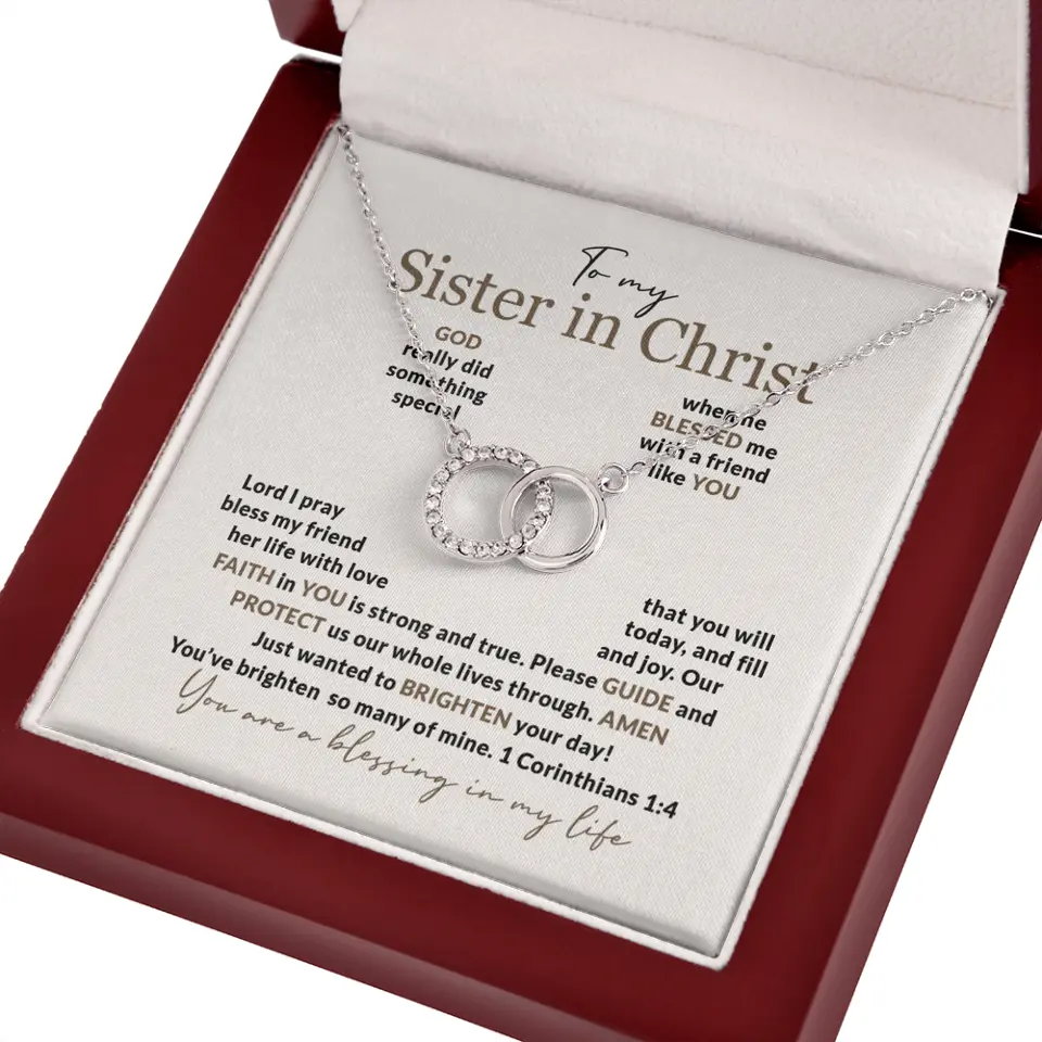 To My Sister In Christ Personalized Silver Jewellery