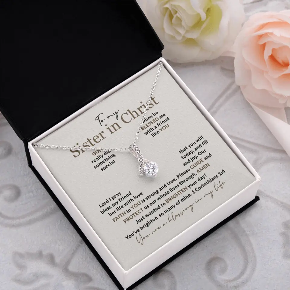 To My Sister In Christ Personalized Silver Jewellery