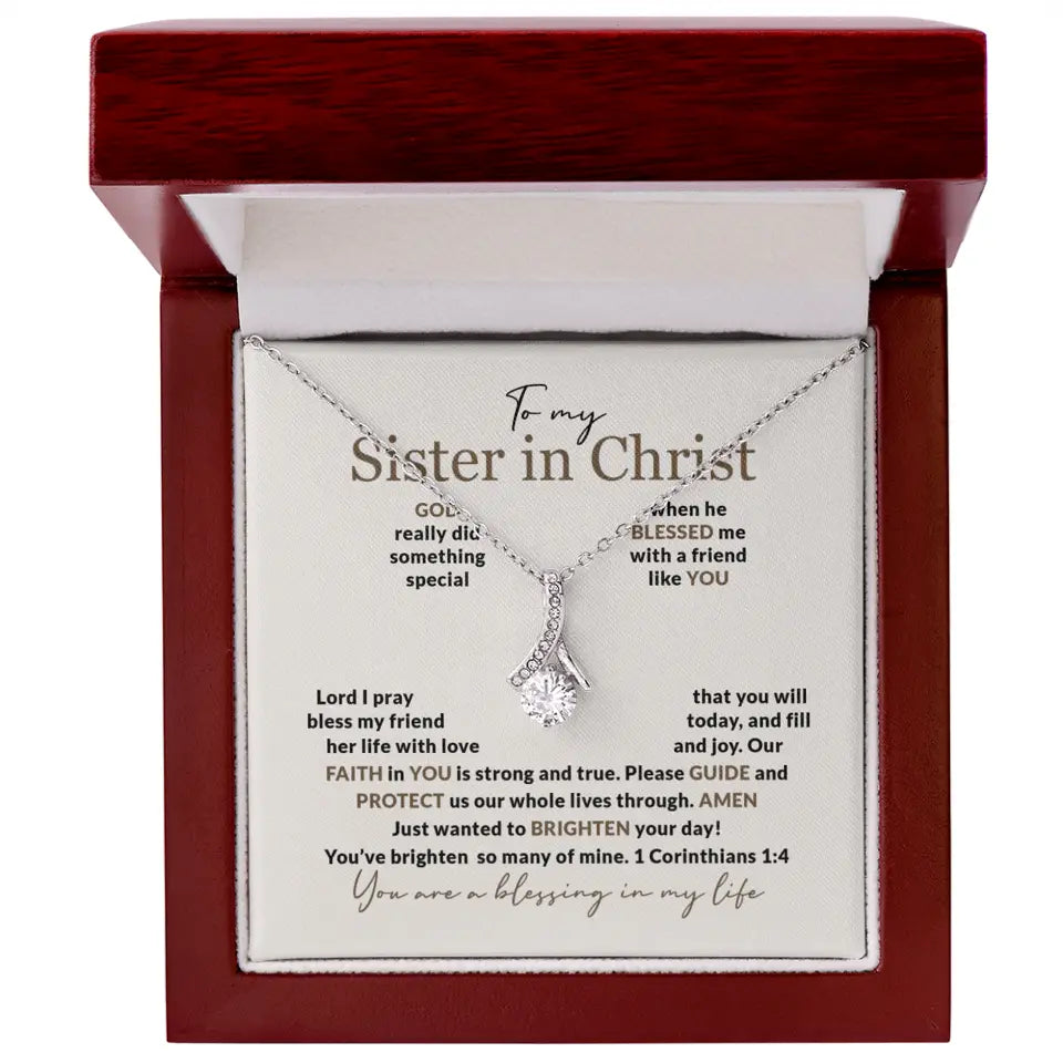 To My Sister In Christ Personalized Silver Jewellery