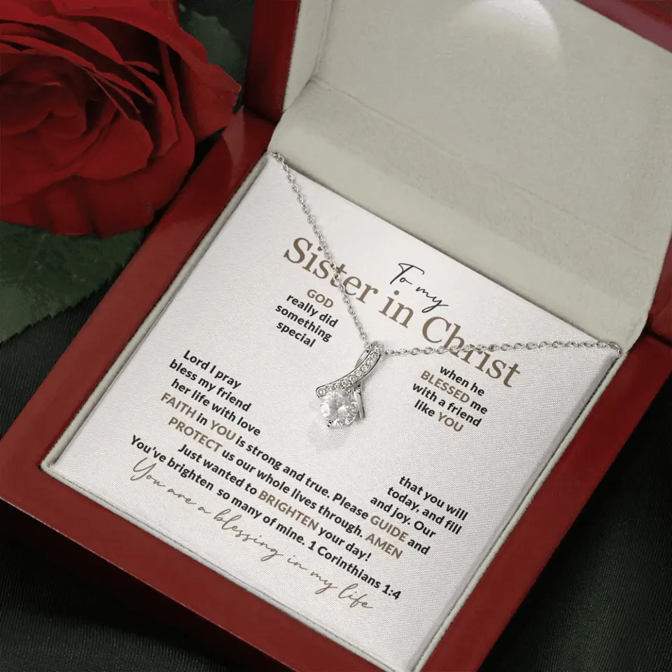To My Sister In Christ Personalized Silver Jewellery