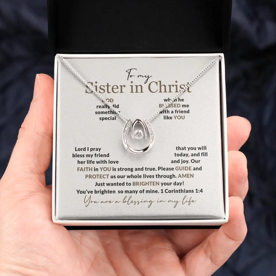 To My Sister In Christ Personalized Silver Jewellery