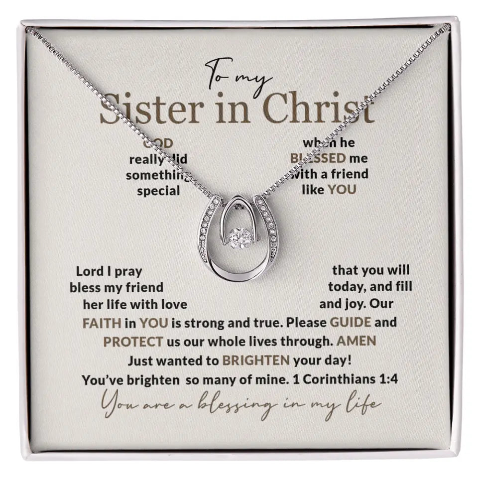 To My Sister In Christ Personalized Silver Jewellery