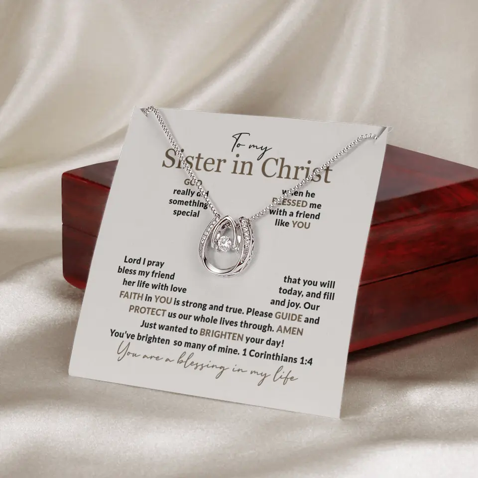 To My Sister In Christ Personalized Silver Jewellery
