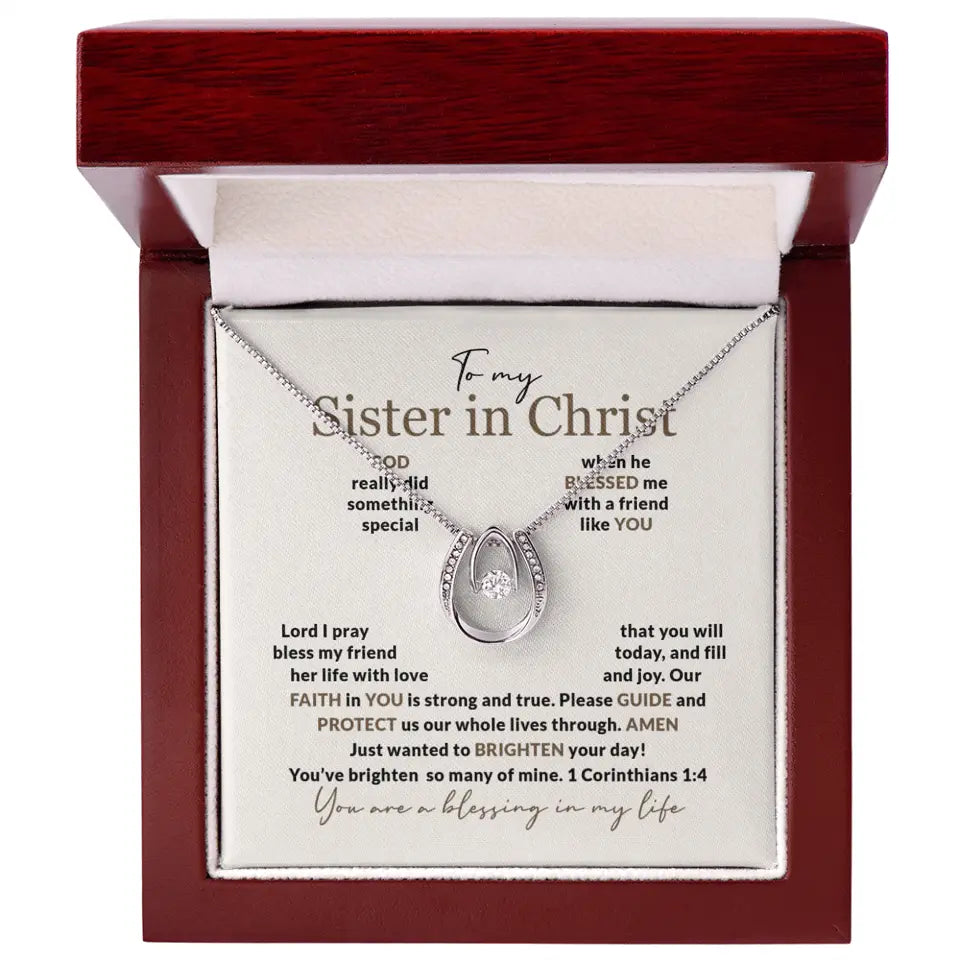 To My Sister In Christ Personalized Silver Jewellery