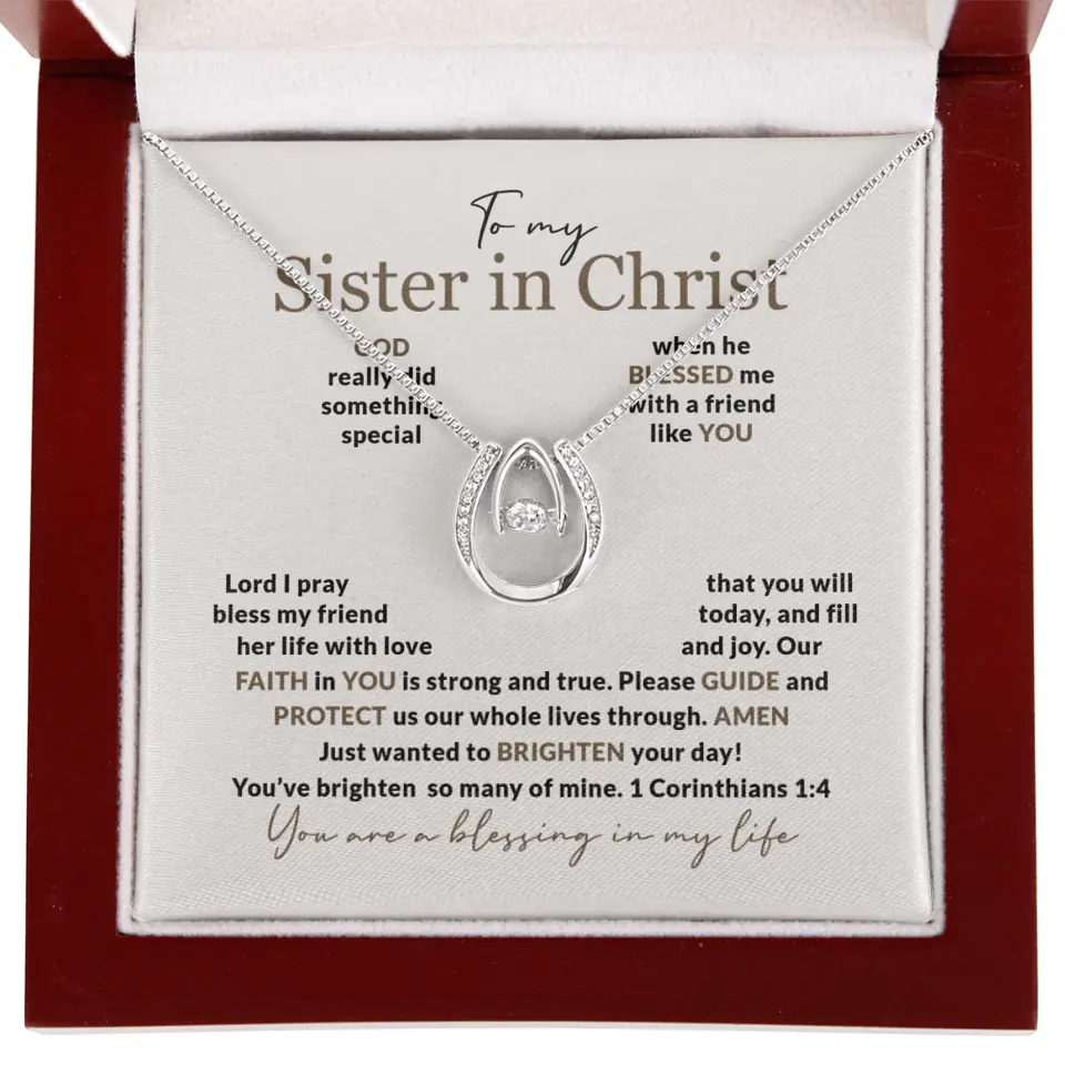 To My Sister In Christ Personalized Silver Jewellery