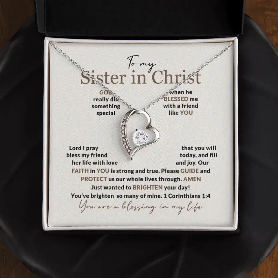 To My Sister In Christ Personalized Silver Jewellery