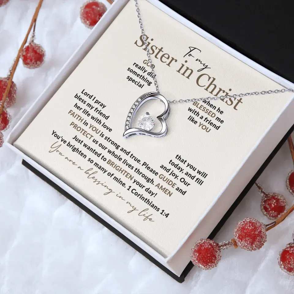 To My Sister In Christ Personalized Silver Jewellery