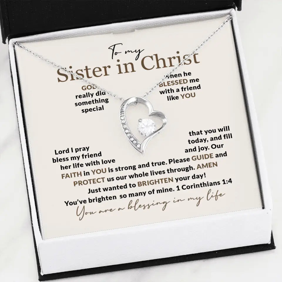 To My Sister In Christ Personalized Silver Jewellery