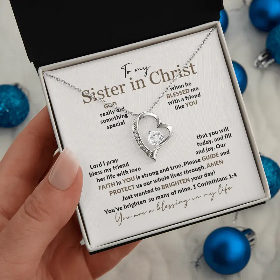 To My Sister In Christ Personalized Silver Jewellery