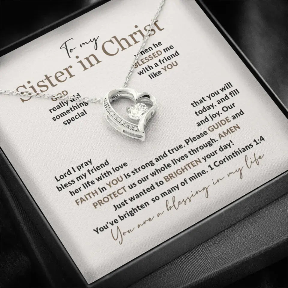 To My Sister In Christ Personalized Silver Jewellery