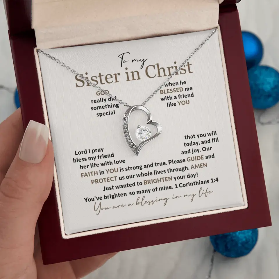 To My Sister In Christ Personalized Silver Jewellery