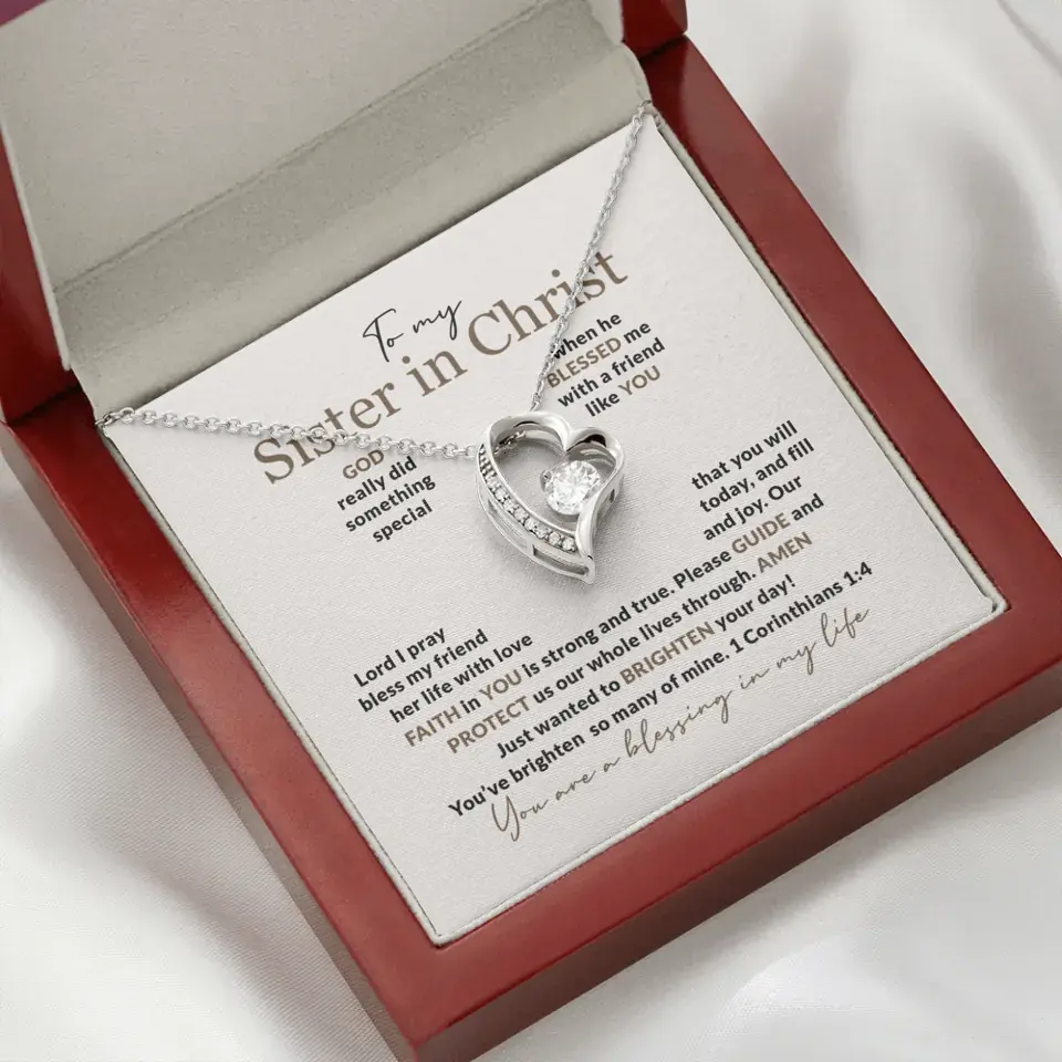 To My Sister In Christ Personalized Silver Jewellery