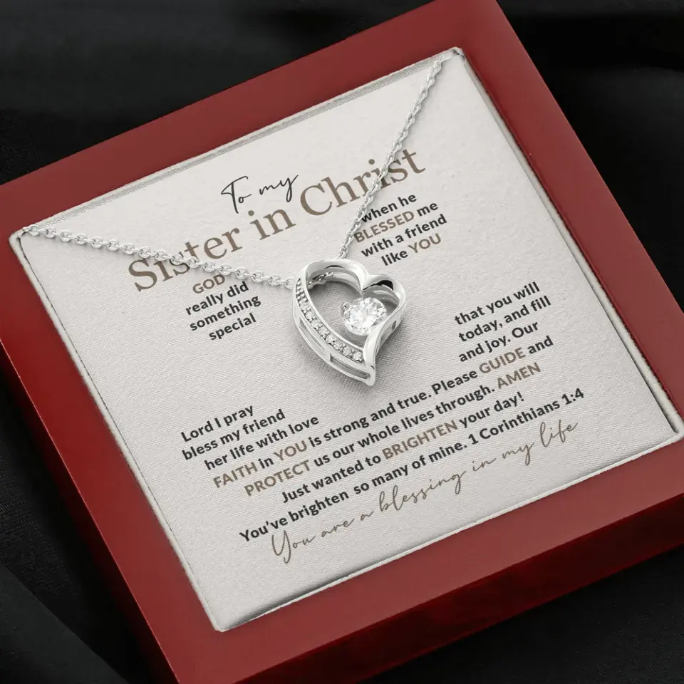 To My Sister In Christ Personalized Silver Jewellery