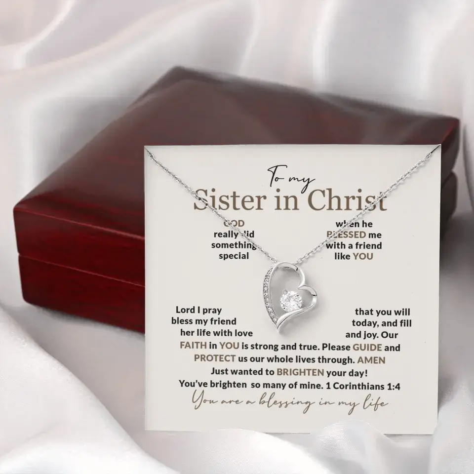 To My Sister In Christ Personalized Silver Jewellery