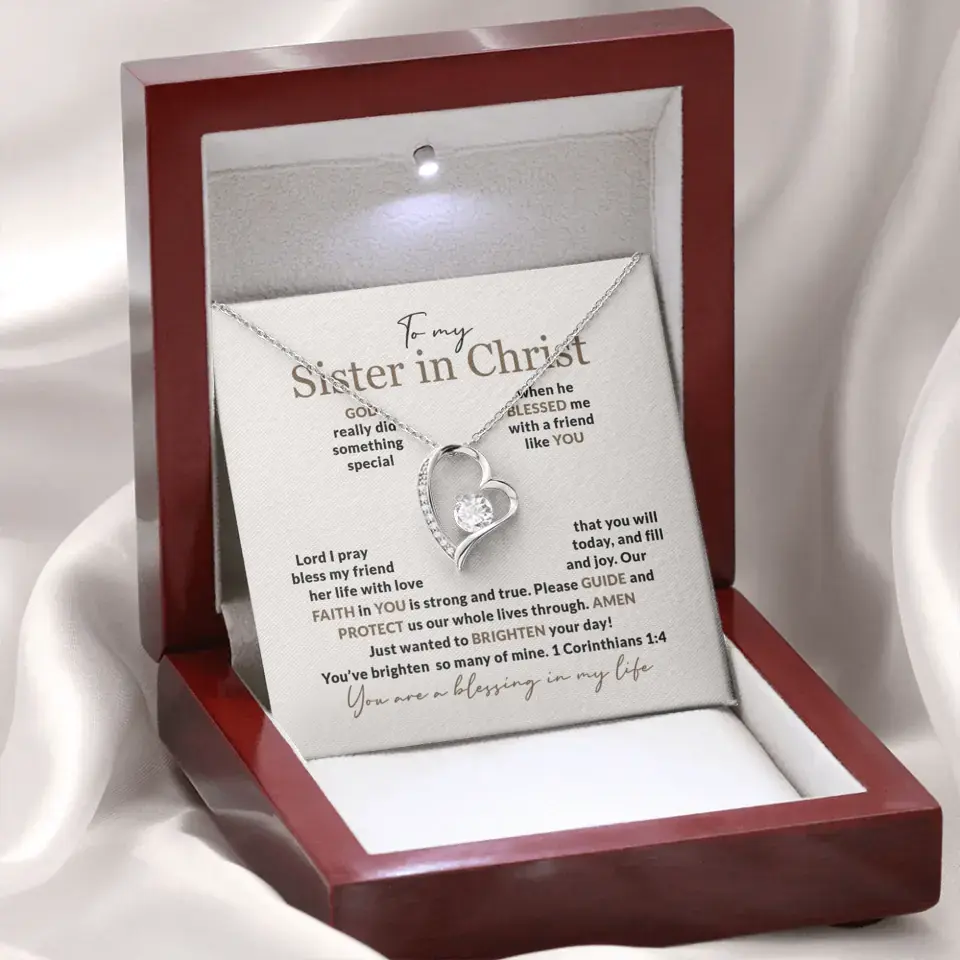 To My Sister In Christ Personalized Silver Jewellery