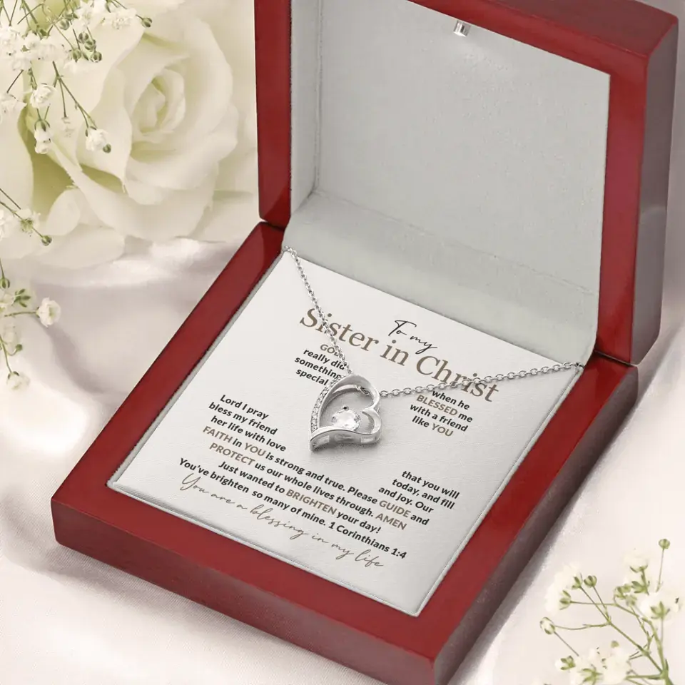 To My Sister In Christ Personalized Silver Jewellery